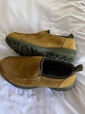 Lands' End Women's Suede Slip-On Mules - Brown